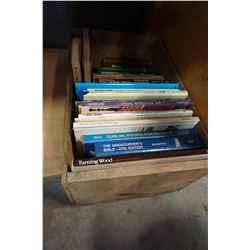 WOOD CRATE OF BOOKS