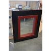 Image 1 : RED AND BLACK DECORATIVE MIRROR