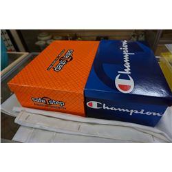 2 PAIRS OF NEW SIZE 11 MENS SHOES - CHAMPION AND SAFETY STEP
