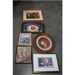 PAINTINGS, PRINTS, BEER AND ALE SIGN
