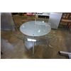 Image 1 : ROUND GLASS TOP TABLE W/ METAL BASE