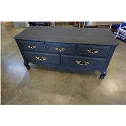 BLACK PAINTED FRENCH PROVINCIAL CEDAR TRUNK