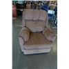 Image 1 : BROWN UPHOLSTERED RECLINER