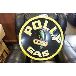 POLLY GAS REPRO TIN SIGN