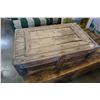 Image 1 : VINTAGE RUSTIC WOODEN TRUNK