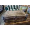 Image 2 : VINTAGE RUSTIC WOODEN TRUNK
