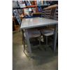 Image 3 : DINING TABLE W/ 6 METAL LADDER BACK CHAIRS