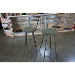 2 SWIVEL BAR STOOLS