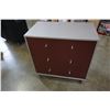 Image 1 : SILVER AND BURGUNDY 3 DRAWER DRESSER