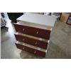 Image 2 : SILVER AND BURGUNDY 3 DRAWER DRESSER