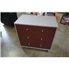 Image 1 : SILVER AND BURGUNDY 3 DRAWER DRESSER