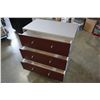 Image 2 : SILVER AND BURGUNDY 3 DRAWER DRESSER