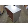 Image 3 : SILVER AND BURGUNDY 3 DRAWER DRESSER