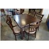 Image 1 : BROWN DINING TABLE W/ 6 CHAIRS