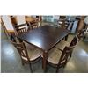 Image 2 : BROWN DINING TABLE W/ 6 CHAIRS