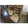 Image 3 : BROWN DINING TABLE W/ 6 CHAIRS