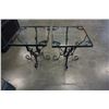 Image 1 : PAIR OF METAL BASE GLASS TOP END TABLE
