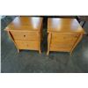 Image 1 : PAIR OF 2 DRAWER WOOD NIGHT STANDS