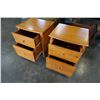 Image 2 : PAIR OF 2 DRAWER WOOD NIGHT STANDS