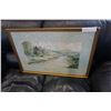 Image 1 : 1938 SIGNED D.E. FEE WATER COLOUR IN GOLD FRAME
