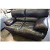 Image 2 : BLACK LEATHER LOVESEAT