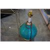 Image 2 : SMALL METAL STAND W/ GLASS SHELVES AND SPAGHETTI VINTAGE LAMP BASE