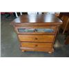 Image 1 : 3 DRAWER NIGHTSTAND W/ STONE IN LAY DOOR