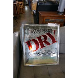 MOLSON SPECIAL DRY MIRRORED ADVERT