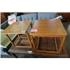 Image 1 : 2 VINTAGE SQUARE TEAK ENDTABLES