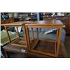 Image 4 : 2 VINTAGE SQUARE TEAK ENDTABLES