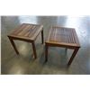 Image 1 : PAIR OF TEAK END TABLES