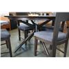 Image 5 : NEW AMELIA SOLID CHERRYWOOD DINING SET, 54" PEDESTLE TABLE AND 4 KERRISDALE UPHOLSTERED SIDE CHAIRS 
