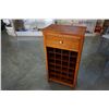 Image 1 : 4FT TALL WINE RACK W/ DRAWER
