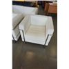 Image 3 : MODERN GENUINE LEATHER AND SOLID STAINLESS FRAMED SOFA, LOVESEAT, AND CHAIR, VERY GOOD QUALITY