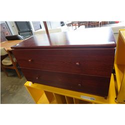 2 DRAWER MAHOGANY FINISH ENDTABLE