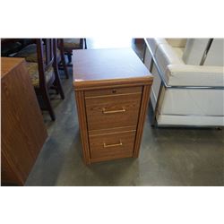2-DRAWER OAK FILE CABINET