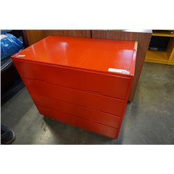 RED 4 DRAWER DRESSER