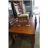 Image 1 : RUSTIC DINING TABLE WITH LEAF AND 8 CHAIRS