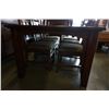 Image 2 : RUSTIC DINING TABLE WITH LEAF AND 8 CHAIRS