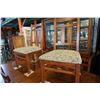 Image 4 : RUSTIC DINING TABLE WITH LEAF AND 8 CHAIRS