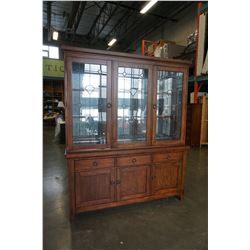 2PC LEADED GLASS CHINA CABINET