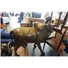 Image 1 : 2 FOOT WOODEN BULL FIGURE