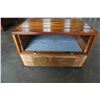 Image 2 : SMALL WOODEN STORAGE BENCH