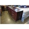 Image 3 : CANADIAN MADE SOLID MAPLE 6 DRAWER DRESSER WITH MIRROR, DARK MAHOGANY FINISH