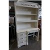 Image 1 : WHITE 4 DRAWER DESK W/ HUTCH TOP