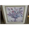 Image 2 : LARGE FLORAL PRINT IN SILVER GUILT FRAME