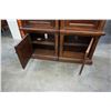 Image 2 : ASHLEY FLOOR MODEL 2 PIECE ILLUMINATED GLASS DOOR DISPLAY PIER UNIT, RETAIL $2749