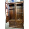 Image 3 : ASHLEY FLOOR MODEL 2 PIECE ILLUMINATED GLASS DOOR DISPLAY PIER UNIT, RETAIL $2749