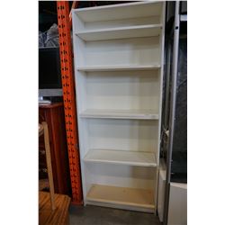 WHITE BOOKSHELF 6FT TALL