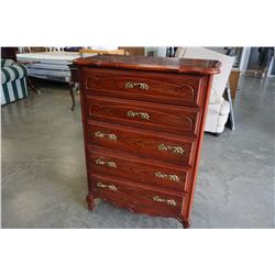 5 DRAWER FRENCH PROVINCIAL HIGHBOY DRESSER